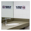 No Smoking No Vaping Indoor/Outdoor Wall Sign, 9" x 3", Black Face, Black/Red Graphics, 4/Pack