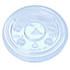 Kal-Clear/Nexclear Drink Cup Lids, X-Style Straw Slot/Flavor Buttons, Fits 9 Oz To 10 Oz Cold Cups, Plastic, Clear, 2,500/Ct