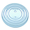 Kal-Clear/Nexclear Drink Cup Lids, Flat Lid With No Slot, Fits 9 Oz To 10 Oz Cold Cups, Plastic, Clear, 2,500/Carton