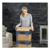 Smoothmove Prime Moving/Storage Boxes, Hinged Lid, Regular Slotted Container, Small, 12" x 16" x 12", Brown/Blue, 15/Carton