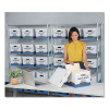 Stor/File Medium-Duty Storage Boxes, Letter Files, 12.88" X 25.38" X 10.25", White/Blue, 4/Carton