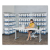 Stor/File Medium-Duty Storage Boxes, Legal Files, 15.88" X 25.38" X 10.25", White/Blue, 4/Carton