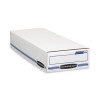 Stor/File Check Boxes, 9.25" X 25" X 4.13", White/Blue, 12/Carton