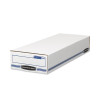 Stor/File Check Boxes, 9.25" X 25" X 4.13", White/Blue, 12/Carton