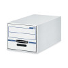 Stor/Drawer Basic Space-Savings Storage Drawers, Legal Files, 16.75 X 19.5 X 11.5, White/Blue