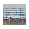 Stor/File Medium-Duty Letter/Legal Storage Boxes, Letter/Legal Files, 12.75" X 16.5" X 10.5", White/Blue, 4/Carton