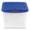 Heavy Duty Plastic File Storage, Letter/Legal Files, 14" X 17.38" X 10.5", Clear/Blue