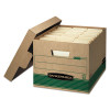 Stor/File Medium-Duty 100% Recycled Storage Boxes, Letter/Legal Files, 12.5" X 16.25" X 10.25", Kraft/Green, 12/Carton