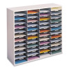 Literature Organizer, 48 Letter Compartments, 38.25 x 11.88 x 34.69, Dove Gray