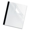 Thermal Binding System Presentation Covers, 60-Sheet Capacity, Plastic, Square Corners, 11 x 8.5, Clear/Matte Black, 10/Pack