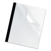 Thermal Binding System Presentation Covers, 15-Sheet Capacity, Plastic, Square Corners, 11 x 8.5, Clear/Matte Black, 10/Pack
