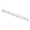 Plastic Comb Bindings For 11 x 8.5 Documents, 19 Rings, 0.38" (55-Sheet) Capacity, White, 100/Pack