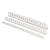 Plastic Comb Bindings For 11 x 8.5 Documents, 19 Rings, 0.5" (90-Sheet) Capacity, White, 100/Pack