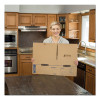 Smoothmove Maximum Strength Moving Boxes, Half Slotted Container (Hsc), Small, 15" x 15" x 12", Brown/Blue, 8/Pack