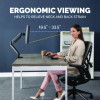 Platinum Series Single Monitor Arm, For 40" Monitors, 360 Deg Rotation, 45 Deg Tilt, 180 Deg Pan, Black, Supports 17.6 Lb