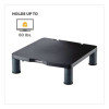 Standard Monitor Riser, 13.38" X 13.63" X 2" To 4", Graphite, Supports 60 Lbs