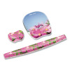 Photo Gel Keyboard Wrist Rest With Microban Protection, 18.56 x 2.31, Pink Flowers Design