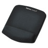 Plushtouch Mouse Pad With Wrist Rest, 7.25 x 9.38, Black