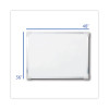 Framed Dry Erase Board, 48" x 36", White Surface, Satin Aluminum Frame