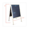 Black Chalkboard Marquee Sign, Black 24" x 42" Surface, Natural Wood Frame, 25" x 24" x 48.5"