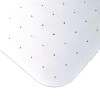 Ecotex Marlon Bioplus Polycarbonate Chair Mat For Low To Medium Pile Carpeted Floors, Rectangular, 45" x 53", Clear