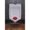 Slant7 With Terminator Urinal Screen, Forest Scent, Red, 30/Carton