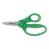 Kids Scissors Classpack, Pointed Tip, 5" Long, 1.75" Cut-Length, Straight Assorted Color Handles, 12/Pack
