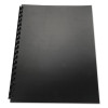 100% Recycled Poly Binding Cover, Plastic, Square Corners, 11 x 8.5, Black, 25/Pack