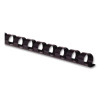 Combbind Standard Spines For 11 x 8.5 Documents, 19 Rings, 0.75" (160-Sheet) Capacity, Black, 100/Box
