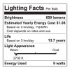 Classic Led Non-Dim A19 Light Bulb, 9 W, Daylight, 2/Pack