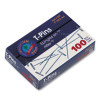 T-Pins, Steel, Silver, 1.5", 100/Box
