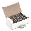 Aluminum Head Push Pins, Aluminum, Silver, 0.63", 100/Box