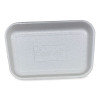 Meat Trays, #2S, 8.5 x 6 x 0.7, White, Foam, 500/Carton