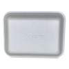 Meat Trays, #3P, 8.7 x 6.6 x 1.1, White, Foam, 400/Carton