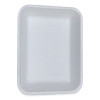 Meat Trays, #3P, 8.7 x 6.6 x 1.1, White, Foam, 400/Carton