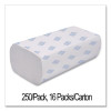 Multifold Towels, 1-Ply, 9.25 x 9.05, White, 250/Pack, 16 Packs/Carton