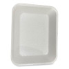 Meat Trays, #8P, 10.8 x 8.82 x 1.5, White, Foam, 200/Carton