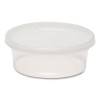 Plastic Deli Container With Lid, 8 Oz, Clear, Plastic, 240/Carton