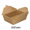 Reclosable Kraft Take-Out Box, 76 Oz, 8.58 x 6.28 x 2.4, Brown, Paper, 200/Carton