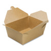 Reclosable Kraft Take-Out Box, 110 Oz, 8.93 x 6.65 x 3.5, Brown, Paper, 160/Carton
