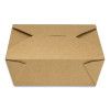 Reclosable Kraft Take-Out Box, 48 Oz, 6.93 x 5.62 x 2.4, Brown, Paper, 300/Carton