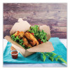 Reclosable Kraft Take-Out Box, 48 Oz, 6.93 x 5.62 x 2.4, Brown, Paper, 300/Carton