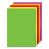 Premium Coated Poster Board, 11" x 14", Assorted Neon Colors, 5/Pack