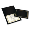 Certificate/Document Cover, 12.5 x 9.75, Black, 6/Pack