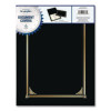 Certificate/Document Cover, 12.5 x 9.75, Black, 6/Pack