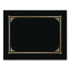 Certificate/Document Cover, 12.5 x 9.75, Black, 6/Pack