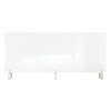 Clear Partition Extender With Attached Clamp, 48 X 3.88 X 30, Thermoplastic Sheeting