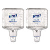 Advanced E3-Rated Instant Hand Sanitizer Gel, 1,200 Ml Refill, Fragrance-Free, For Es4 Dispensers, 2/Carton