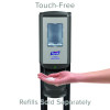 Cs8 Hand Sanitizer Floor Stand With Dispenser, 1,200 Ml, 13.5 X 5 X 28.5, Graphite