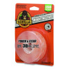 Tough And Clear Double-Sided Mounting Tape, Permanent, Holds Up To 0.25 Lb/1 Sq In, 1" x 12.5 Ft, Clear